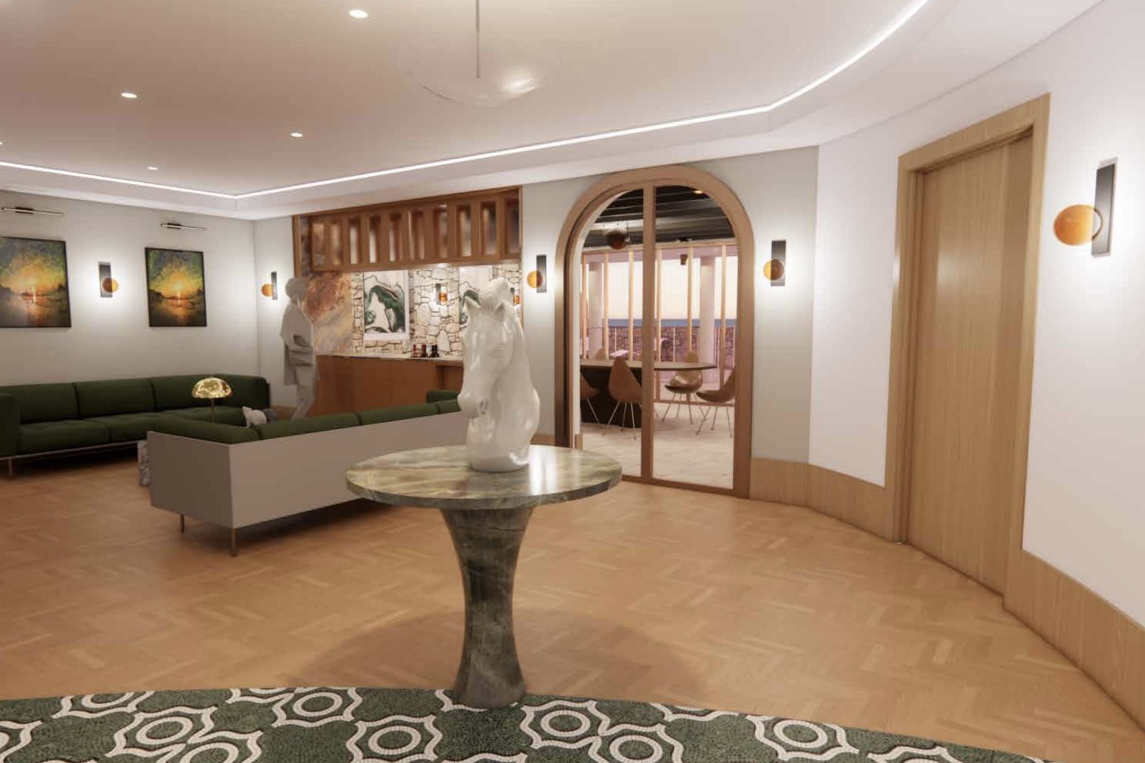 Ascot Residence lounge and secondary living